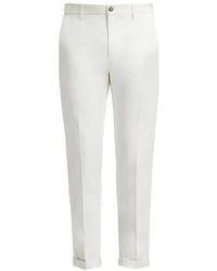 Peserico - Cotton-Gabardine Chino Trousers - Lyst