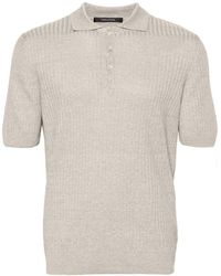 Tagliatore - Park Ribbed-knit Polo Shirt - Lyst