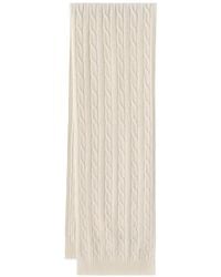 GANT - Kabelgebreide Sjaal Met Geborduurd Logo - Lyst