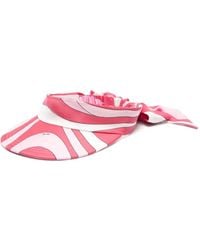 PUCCI - Printed Silk-Twill Visor - Lyst