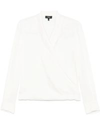 Theory - Lapel Wrap Shirt - Lyst