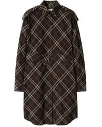 Burberry - Check Cotton Flannel Shirt Dress - Lyst