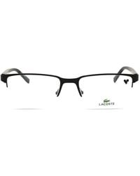 Lacoste - Rectangle Semi Rim Eyeglasses - Lyst
