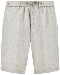 Paul & Shark - Drawstring Linen Bermuda Shorts - Lyst