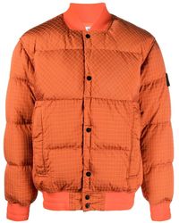 Stone Island - Quilted Bomber Jacket - Lyst