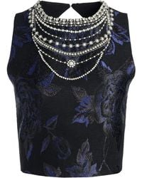 Alice + Olivia - Top Cherra con detalle de perlas - Lyst