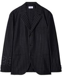 Off-White c/o Virgil Abloh - Pinstriped Straight Hem Blazer For Ss24 - Lyst