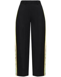 Loewe - Pressed-Crease Wide-Leg Trousers - Lyst