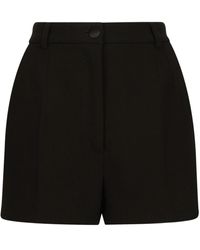 Dolce & Gabbana - Shorts a vita alta con pieghe - Lyst