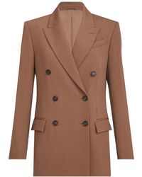 Brunello Cucinelli - Virgin-wool And Viscose Tricotine Blazer With Monili - Lyst