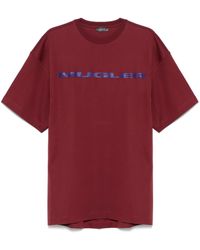 Mugler - T-Shirt Mit Logo-Applikation - Lyst