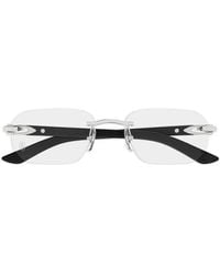Cartier - Brille Mit Eckigem Gestell - Lyst