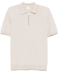 Eleventy - Cable-Knit Polo Shirt - Lyst