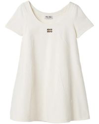 Miu Miu - Jersey Mini-Dress - Lyst