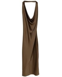 Alejandra Alonso Rojas - Draped Halter Midi Dress - Lyst