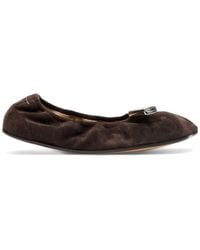 MM6 by Maison Margiela - Anatomic Suede Ballet Flats - Lyst