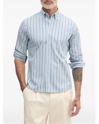 Benetton - Striped Button-Down Shirt - Lyst