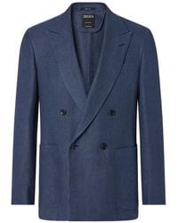 ZEGNA - Crossover Linen Jacket - Lyst