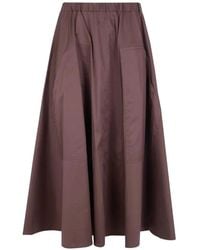 Ralph Lauren - Elasticated-Waist Patch-Pocket Midi Skirt - Lyst