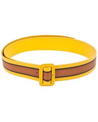 Burberry - Bi-Colour Leather Belt - Lyst