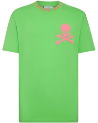 Philipp Plein - Skull&Bones-Print Cotton T-Shirt - Lyst
