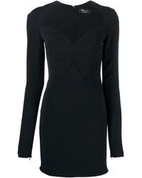 Blumarine - Mini-Jurk Met Geborduurde Vlinder - Lyst