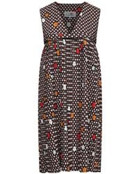 MM6 by Maison Margiela - V-Neck Floral-Print Mini Dress - Lyst