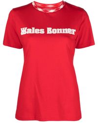 Wales Bonner - X Sorbonne T-shirt Van Biologisch Katoen - Lyst