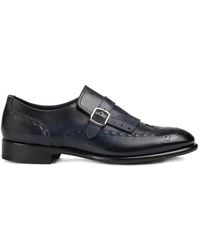 Doucal's - Fringing Buckle Leather Monk Shoes - Lyst