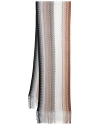 Missoni - Zigzag Fringed Knitted Scarf - Lyst