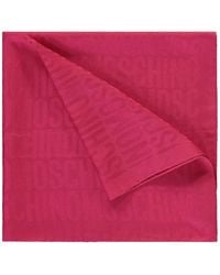 Moschino - Logo-Jacquard Silk Scarf - Lyst