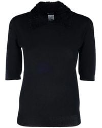 Fabiana Filippi - Textured-Collar Knitted Top - Lyst