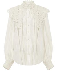 ALÉMAIS - Apollonia Blouse Met Kant - Lyst