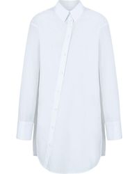 PORTSPURE Asymmetric Button-up Shirt - White