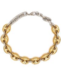 Rabanne - Two Tone Choker Necklace Gold/silver - Lyst
