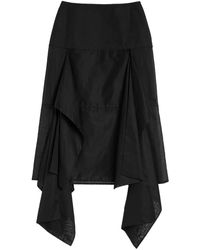 Jil Sander - Gonna Midi Con Inserti - Lyst