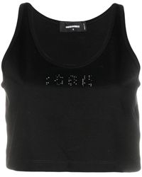 DSquared² - Cropped-Top mit Logo - Lyst