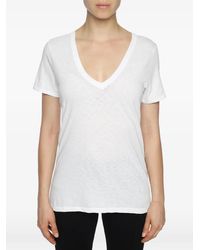 Rag & Bone - T-shirt Con Scollo A V - Lyst