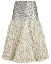 Brunello Cucinelli - Midi-Rok Met Pailletten - Lyst