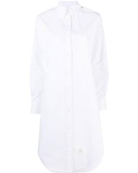 Thom Browne - Logo-patch Detail Shirt Dress - Lyst