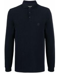 Giorgio Armani - Embroidered-logo Cotton-blend Polo Shirt - Lyst