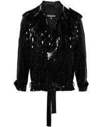 Patrizia Pepe - Sequined Belted Jacket - Lyst