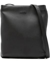 ZEGNA - Sacoche En Cuir À Plaque Logo - Lyst