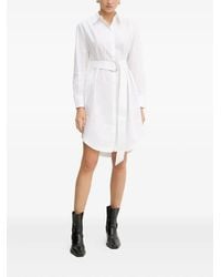 BOSS - Belted Shirt Mini Day Dress - Lyst