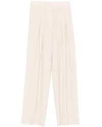 Forte Forte - Pantaloni A Gamba Ampia Con Pieghe - Lyst