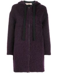 Marni Mantel Met Capuchon - Paars