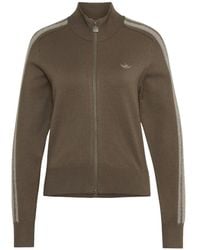 adidas - Fleece-Stripe Knit Cardigan - Lyst