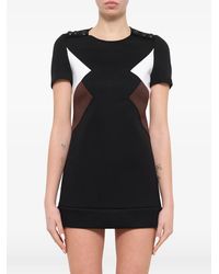 Neil Barrett - Vestido Corto Con Diseño Colour Block - Lyst