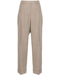 The Row - Neutral Tor Tailored Wool Trousers - Lyst
