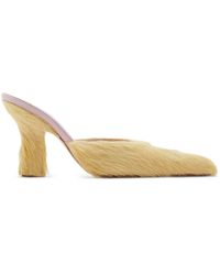 Burberry - Buck Haircalf Leather Mules - Lyst